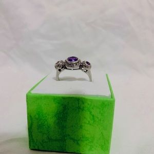 .925 Silver Amethyst Ring